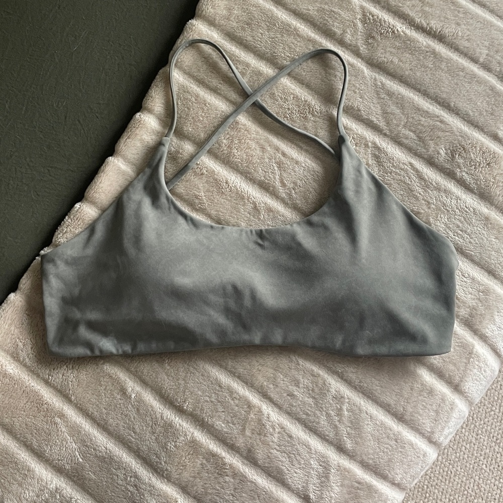 AUROLA Strappy Back Sports Bra, Army Green, L